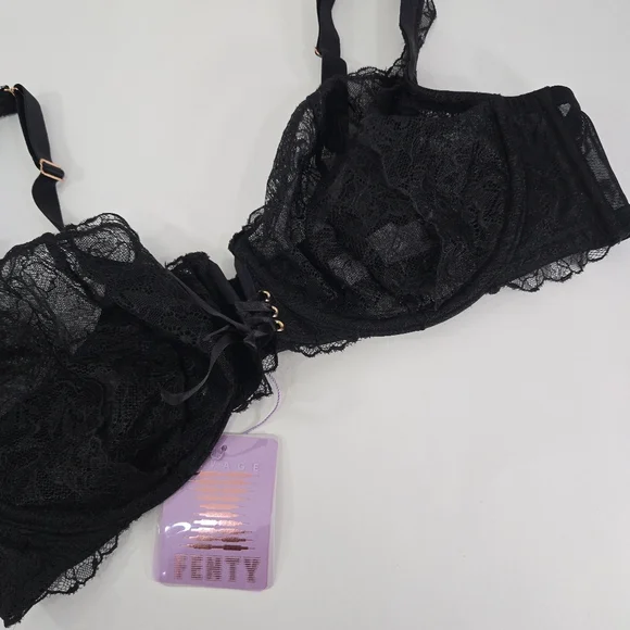 NWT Savage Fenty black lace bra - Picture 4 of 12